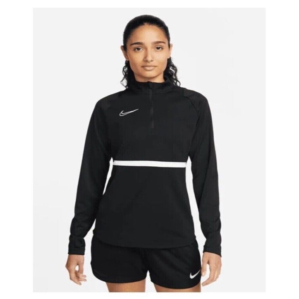 NIKE‎ Dri-Fit Academy Drill Top Small Black White NEW Soccer Sports Workout Run